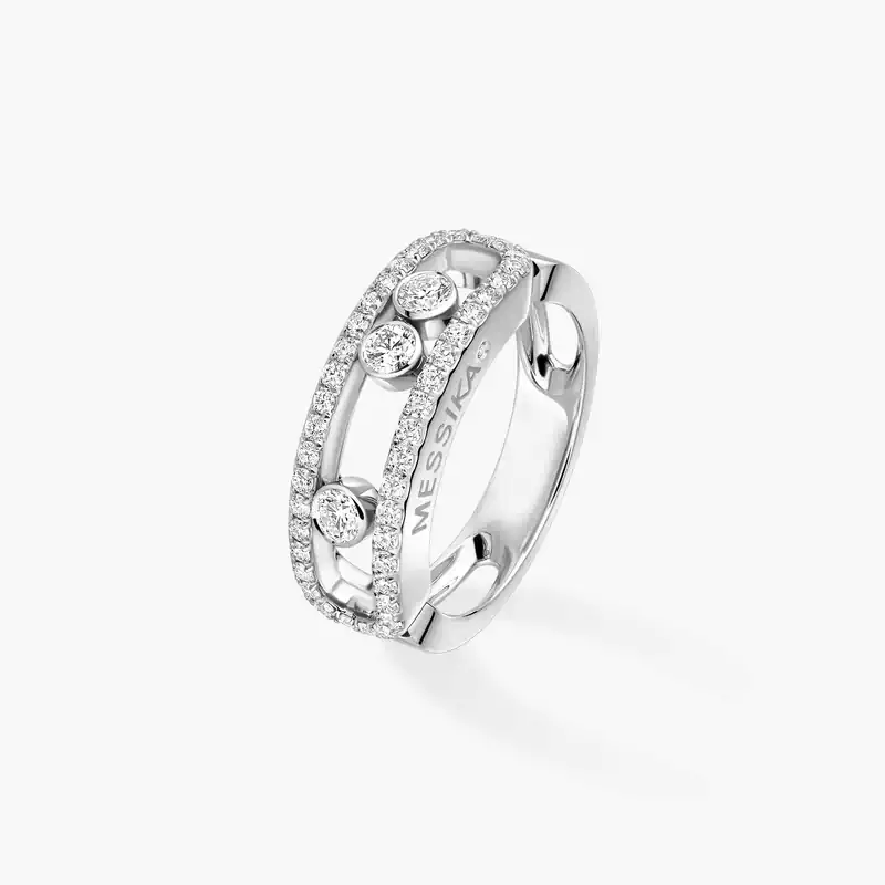 Ring For Her White Gold Diamond Move Classique Pavée 04000-WG