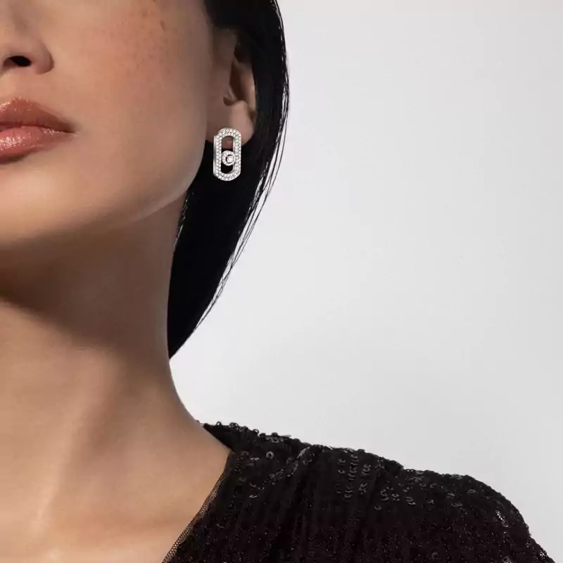 So Move Pavé White Gold For Her Diamond Earrings 12931-WG