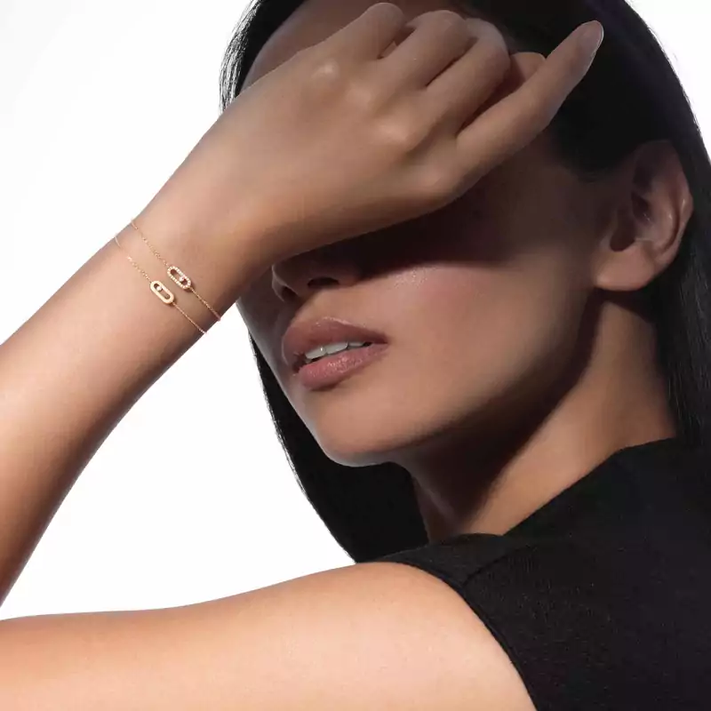 Messika CARE(S) Pavé Bracelet Yellow Gold For Her Diamond Bracelet 12075-YG
