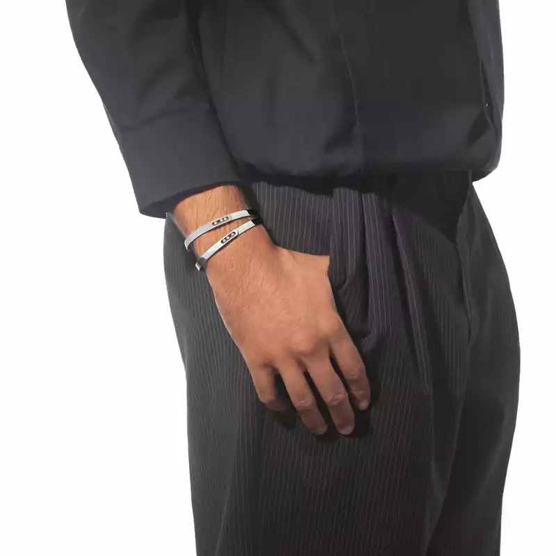 Bracelet For Her White Gold Diamond Move Noa Semi-Pavé Bangle Large Size 13913-WG
